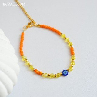 New Design Evil Eye Crystal Beads Bracelet Premium Handmade